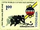 STYLISED HOCKEY PLAYERS AND CHAMPIONSHIP 1032 Indian Post